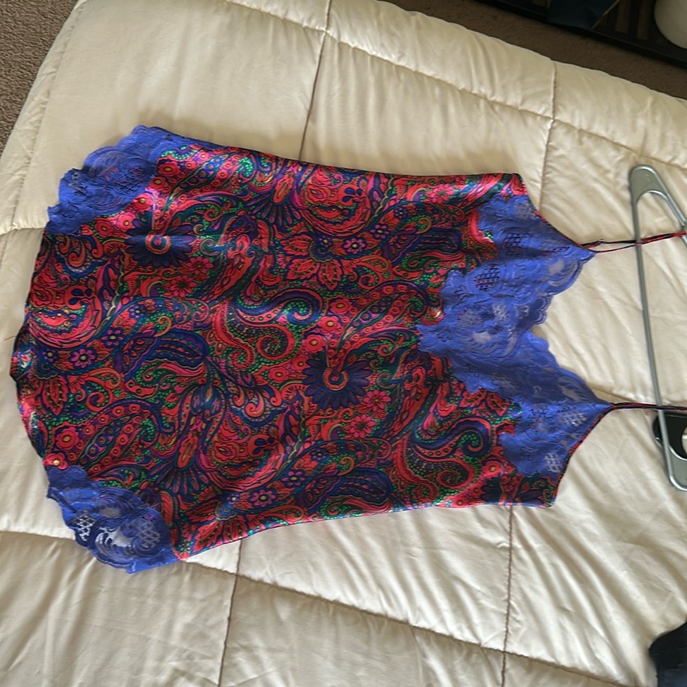 Vintage Gold Label Paisley Victoria Secret Slip Dress
